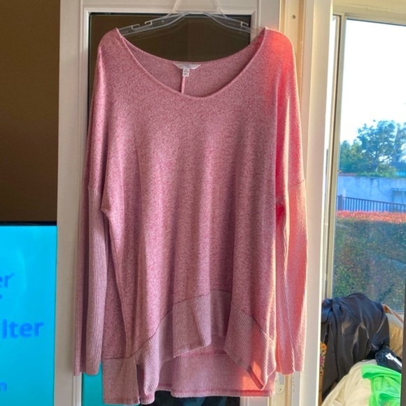 TIME & TRU SWEATER  PINK V NECK Sz XL 16 18 … - Picture 3 of 12